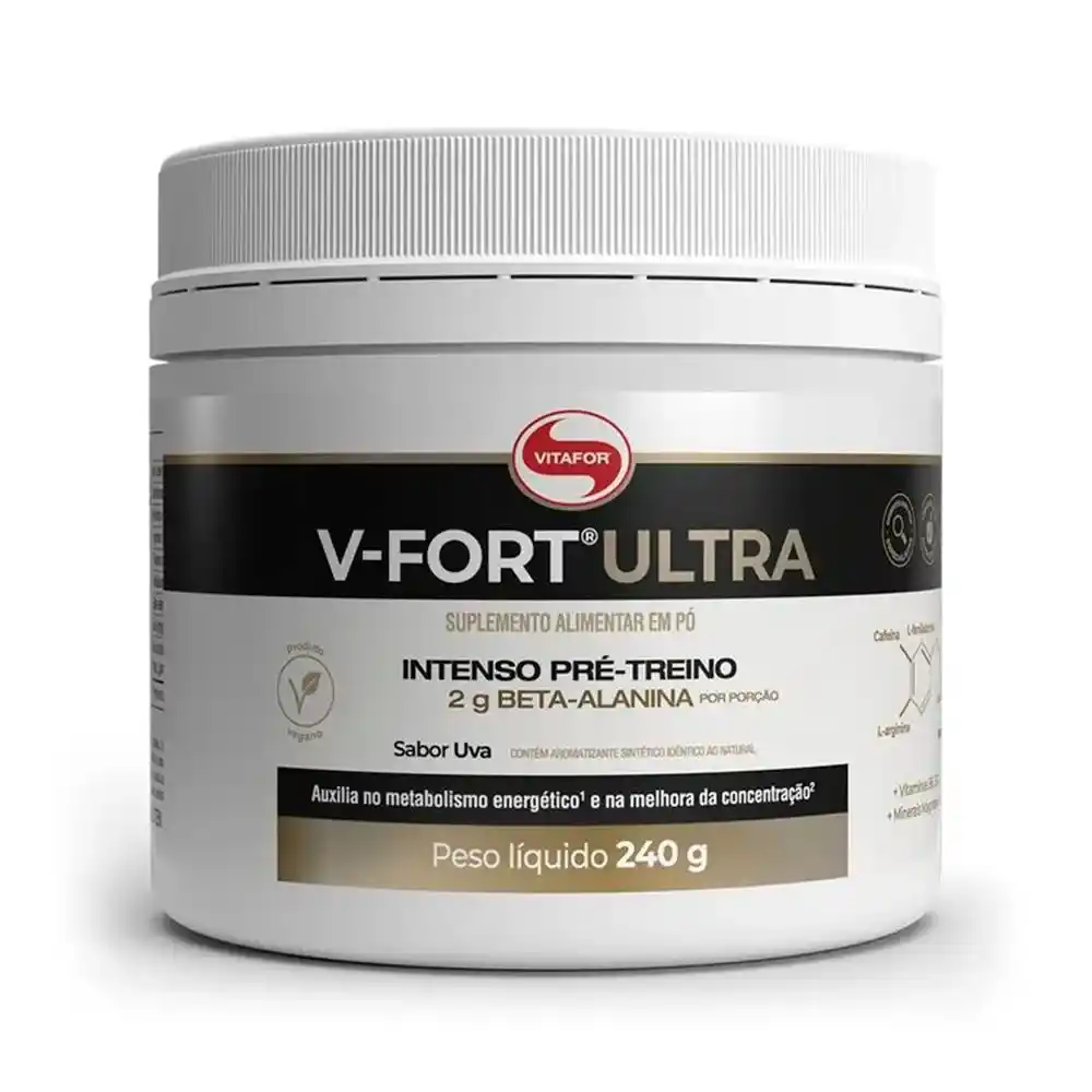 V-Fort Ultra Pré-Treino Uva 240g (Vitafor)