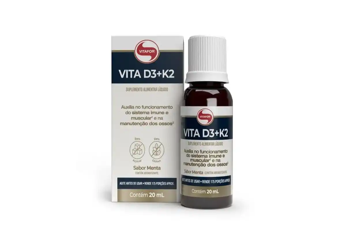 Vita D3 + K2 Gotas 20ml (Vitafor)