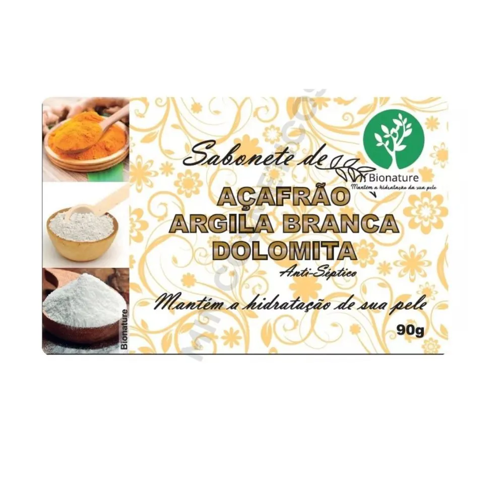 Sabonete de Açafrão + Argila Branca + Dolomita